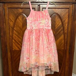 Zhenzi Pink Floral Kids Dress